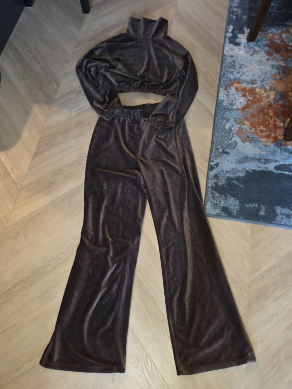Streetwear Society Corduroy Two-Piece Set in Brown